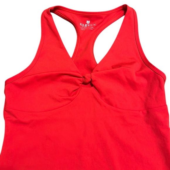 EleVen by Venus Williams Red Tie Front Fitted Tank Top‎ - Picture 6 of 8